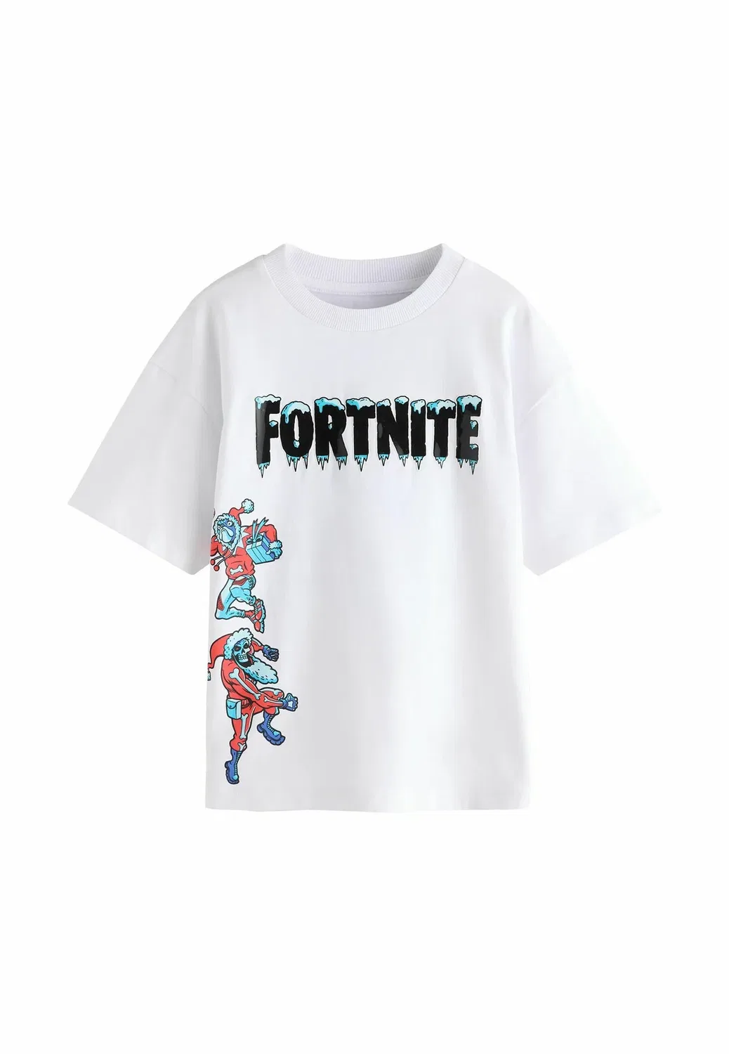 Рождественская футболка с коротким рукавом - футболка с принтом Next, White Fortnite