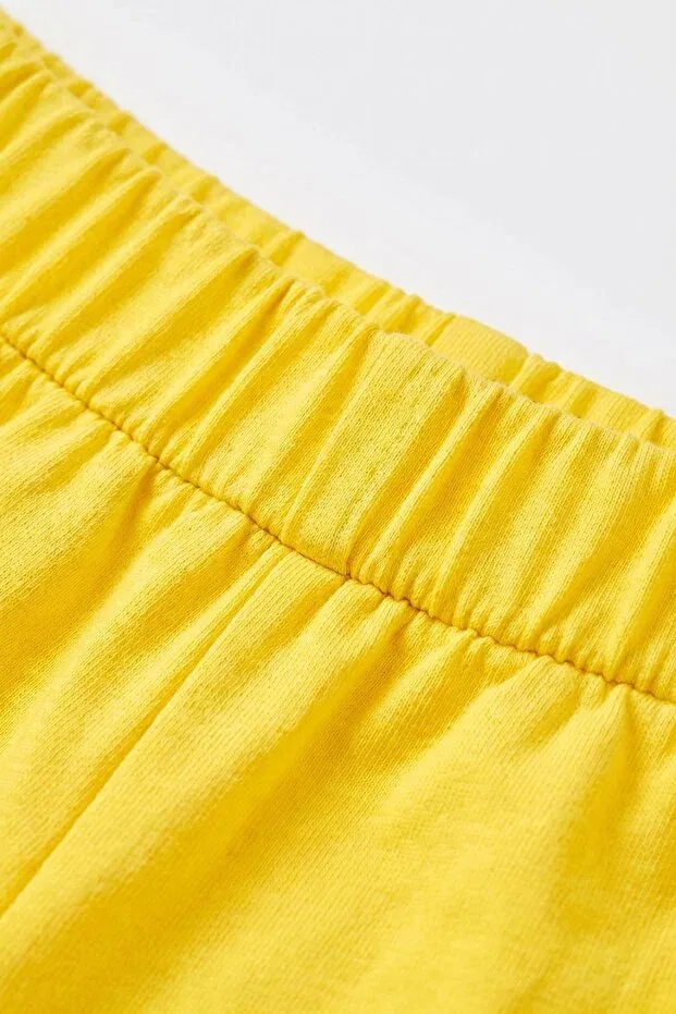 Детские шорты для девочек хлопковые комплект Perendi, Lila-Yellow — фото 4