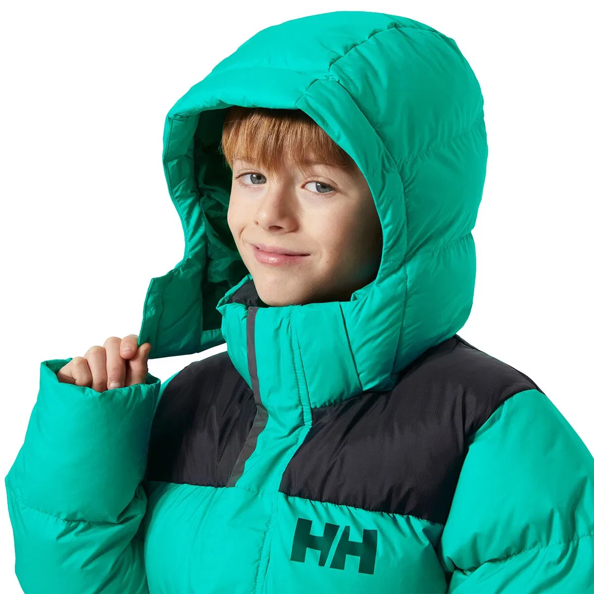 Детская куртка для мальчиков синтетическая утепленная Jr Specter Puffy Jacket Helly Hansen, Signal Green — фото 3