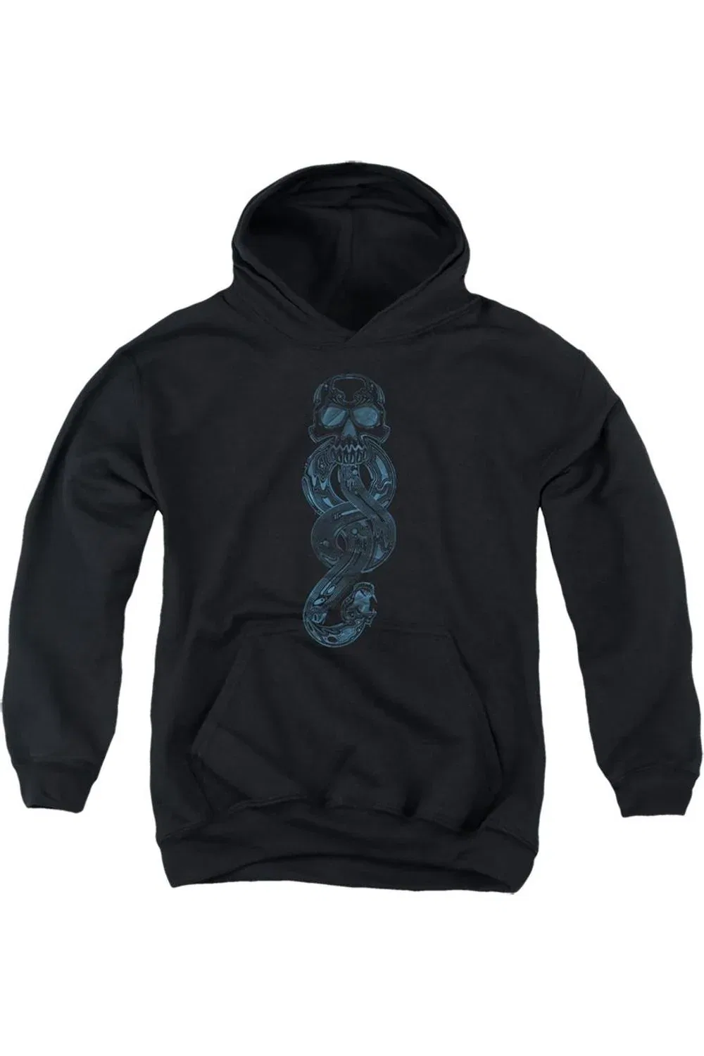 Детское худи с капюшоном с принтом Harry Potter Death Eater Dark Mark Logo Gildan, черный