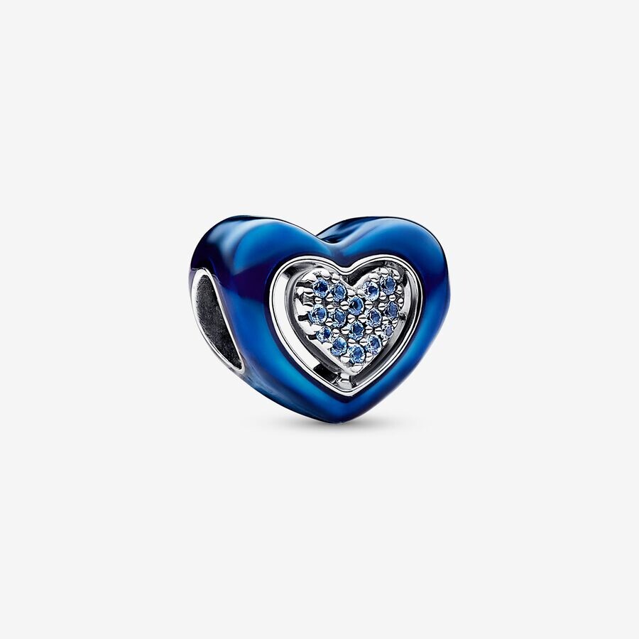 

Шарм Pandora Spinnable Heart, серебро/синий