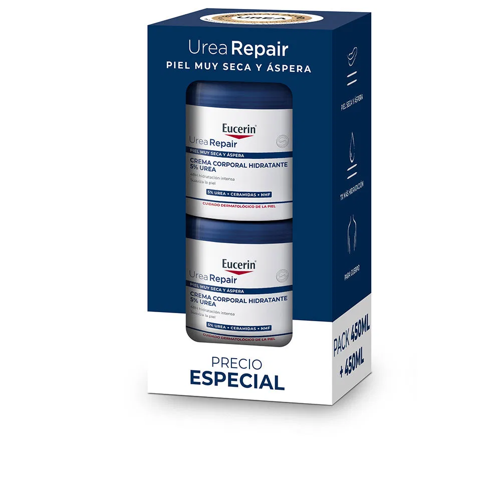 Набор кремов для тела UREAREPAIR 5% Urea, 2 x 450 мл Eucerin