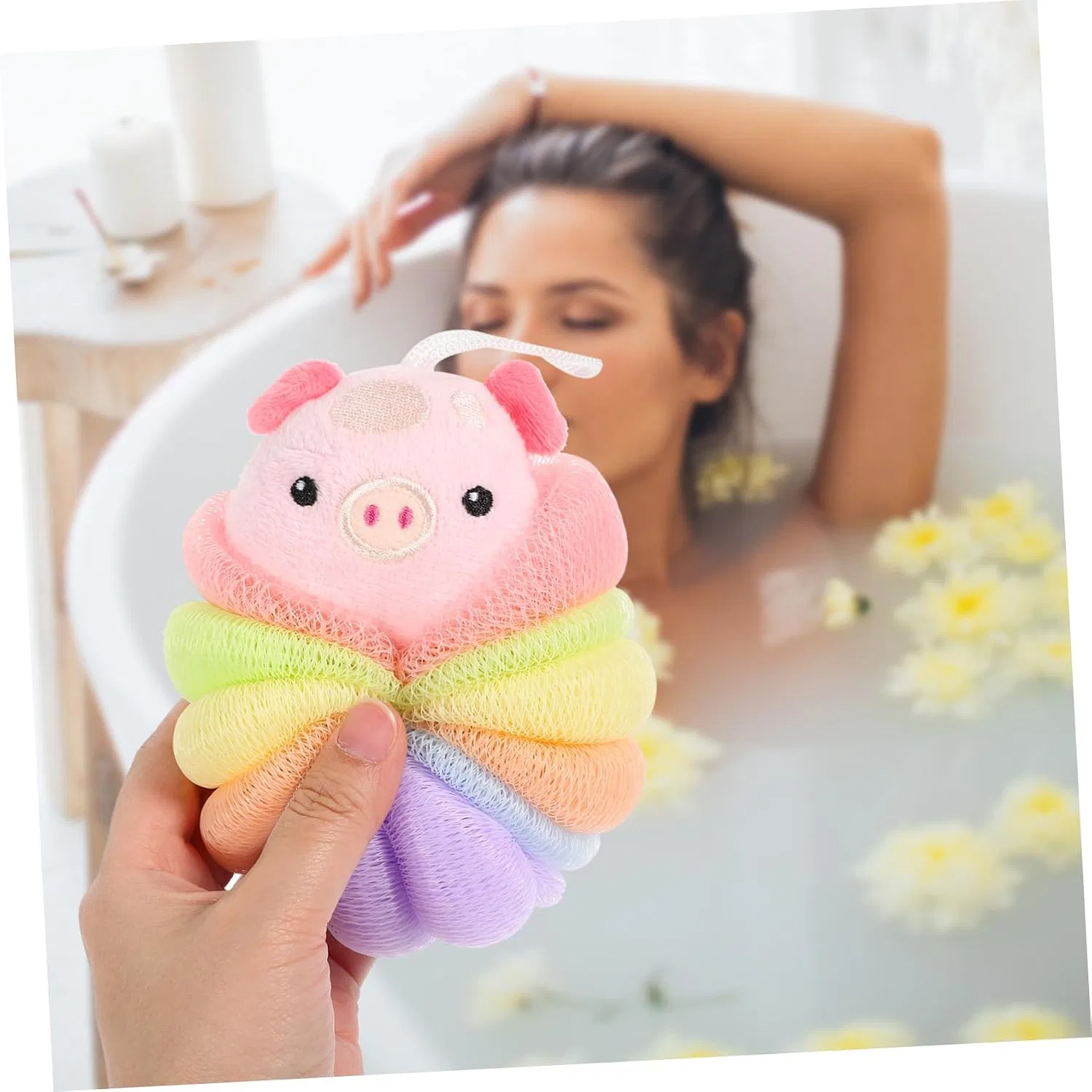 Мочалка для душа Bath Ball, Minkissy, набор 8 шт., 13x11x20 см — фото 4