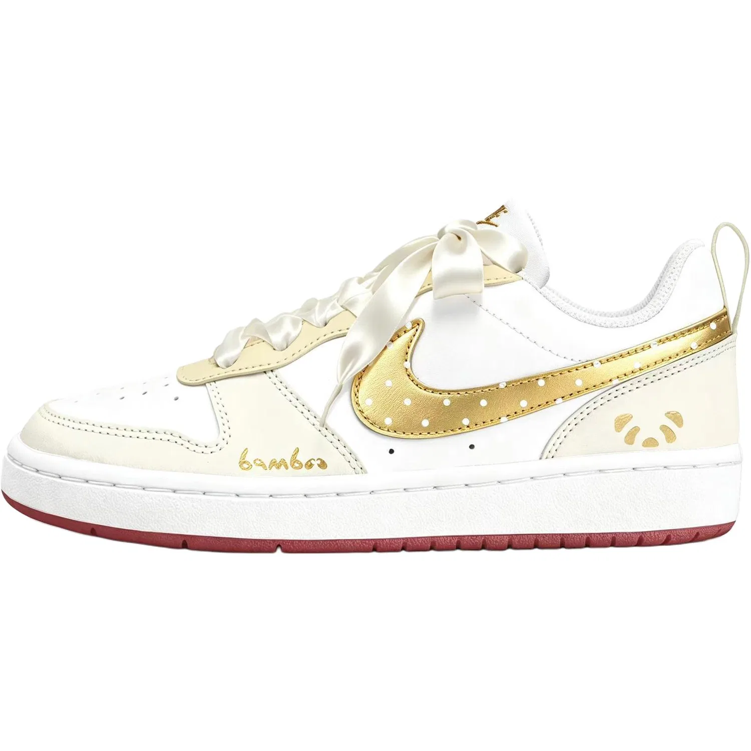 Детские кроссовки для скейтбординга Court Borough 2 Nike, Gold — фото 3