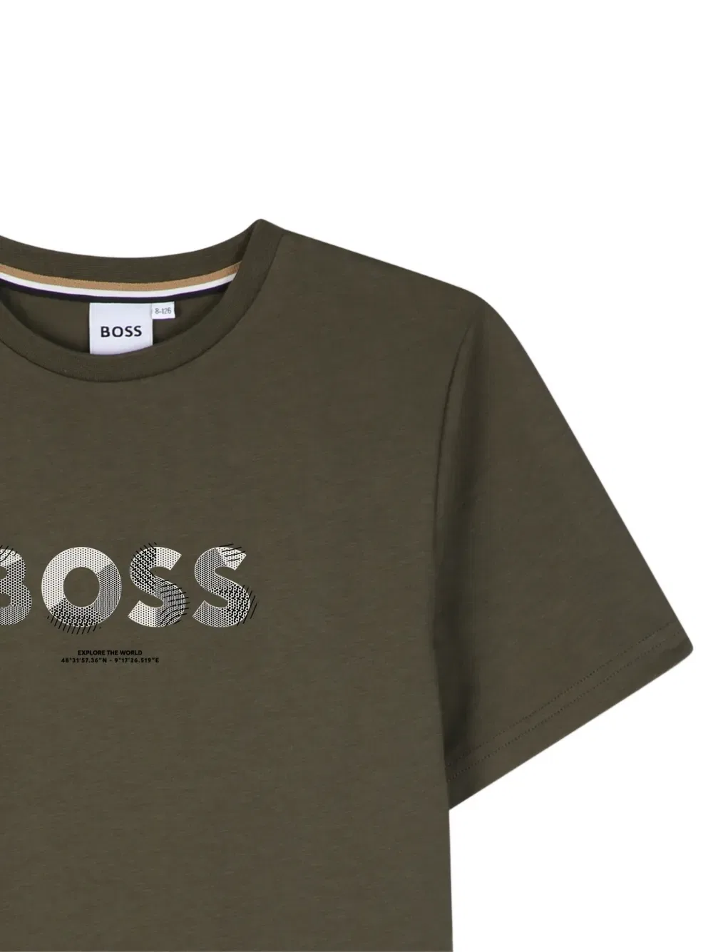 Футболка с коротким рукавом BOSS Kidswear, зеленый — фото 3