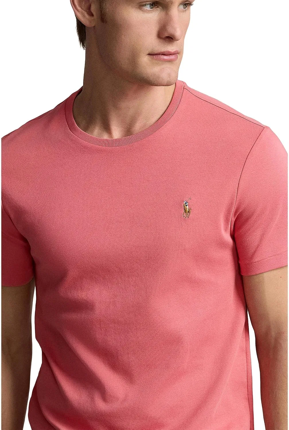 Мужская классическая футболка из мягкого хлопка Classic Fit Polo Ralph Lauren, Adirondack Berry — фото 3