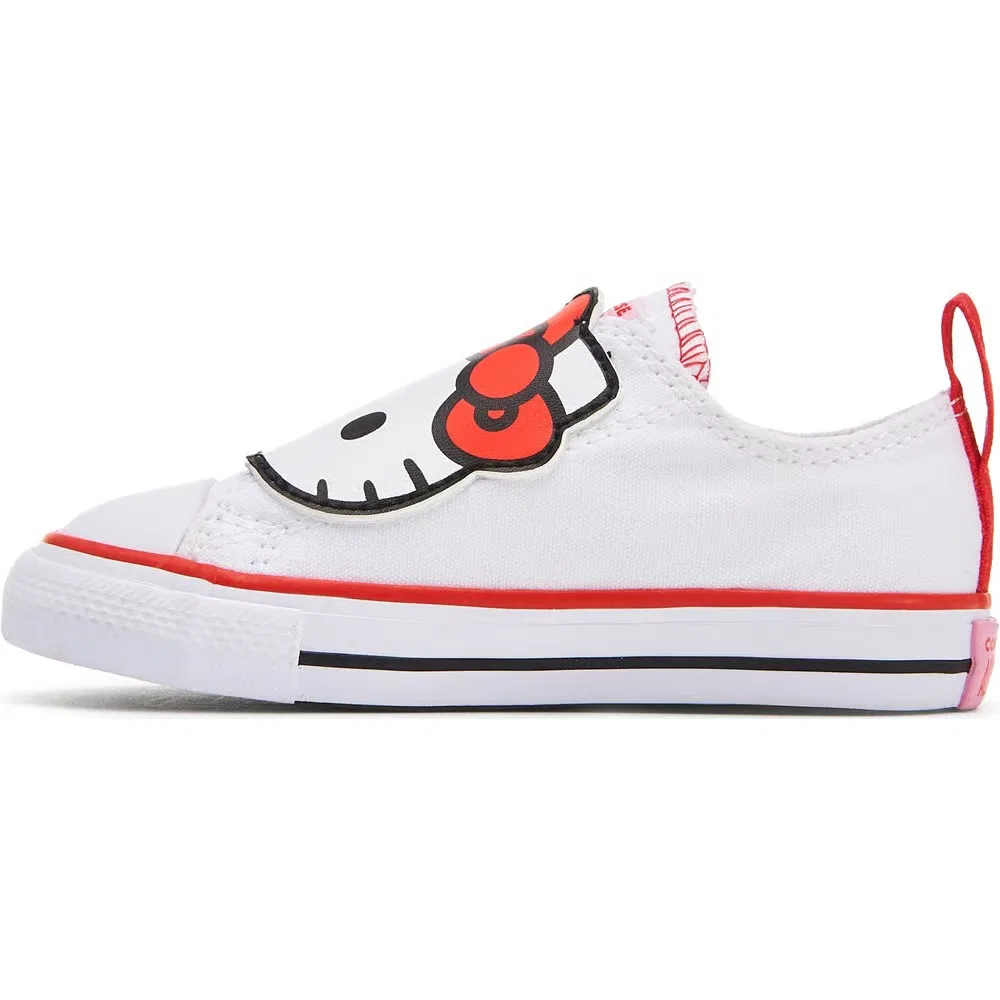 Детские низкие кеды Chuck Taylor All Star с одним ремешком для малышей Converse, White/Hello Kitty — фото 3