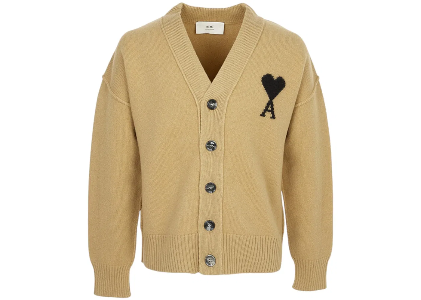 Мужской свитер с логотипом Cardigan Ami Paris, Brown