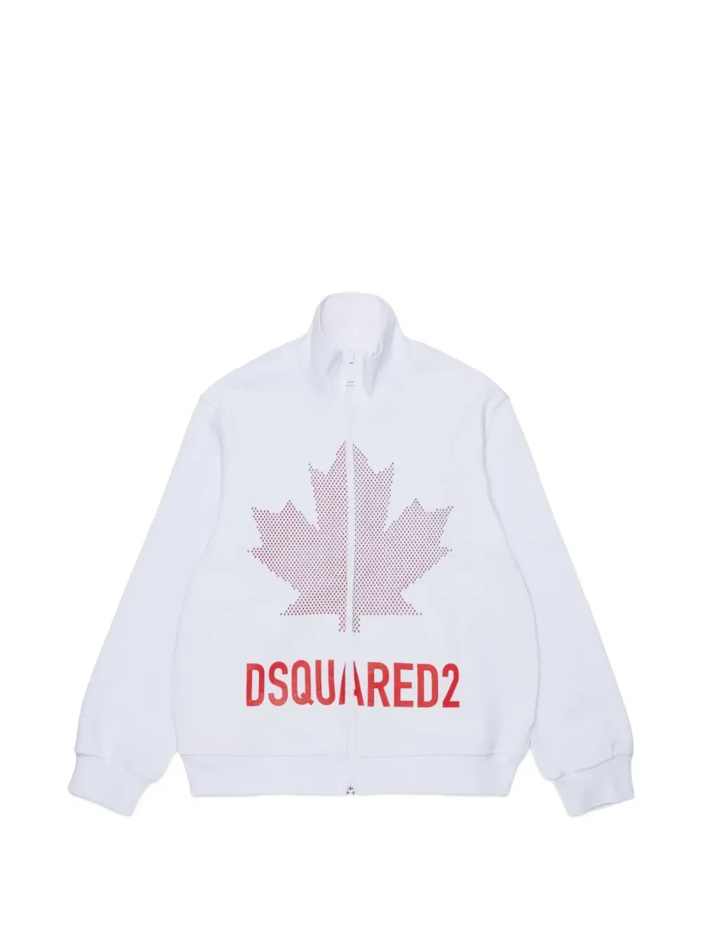 Толстовка со стразами и логотипом Dsquared2 Kids, белый