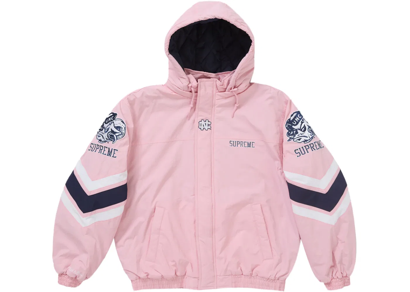 Мужская куртка с капюшоном Supreme Mitchell & Ness NCAA, Pink