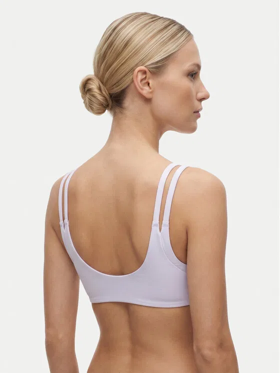 Спортивный бюстгальтер Optime Workout Reversible Twist Light Support Bra Adidas, светло-фиолетовый — фото 2