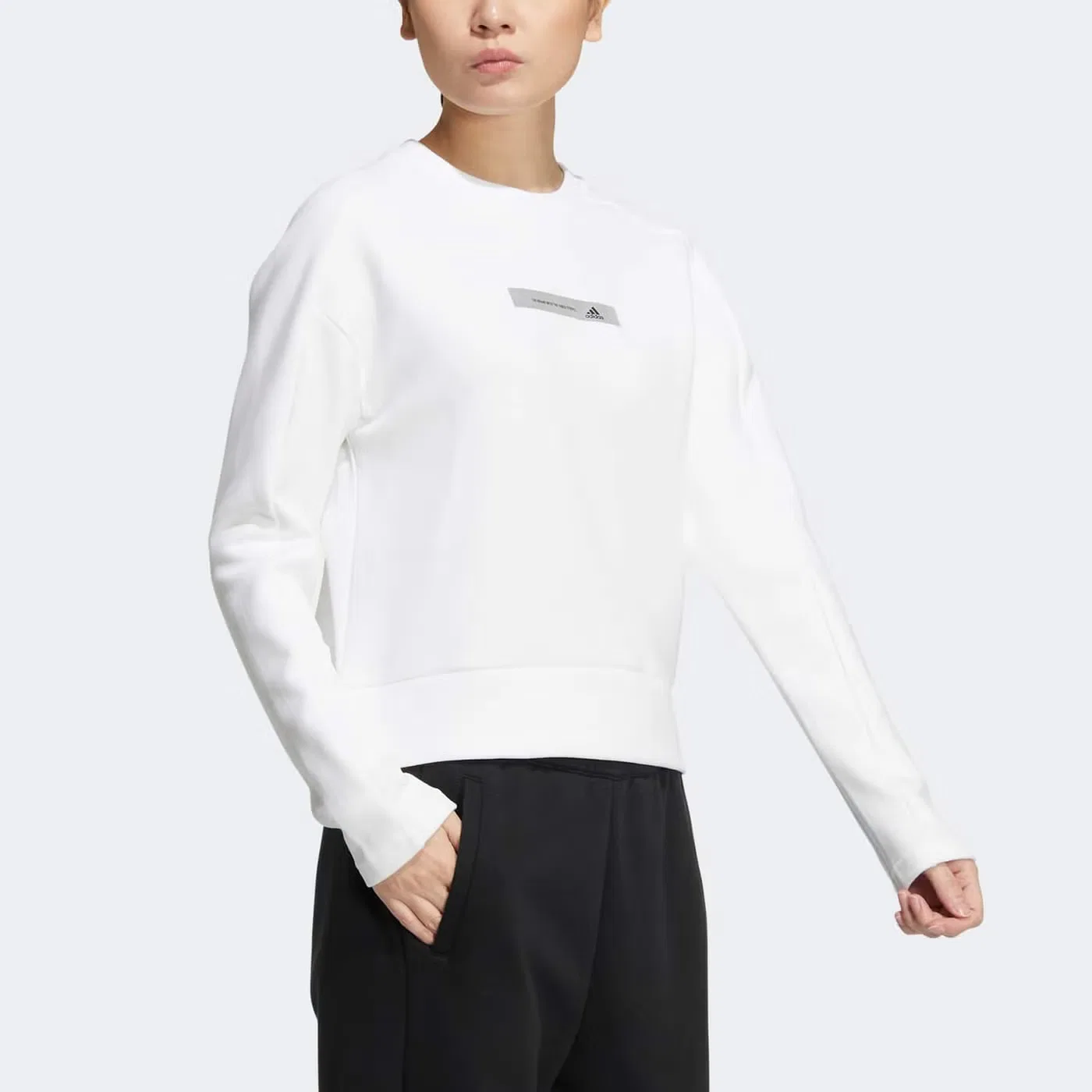 Свитшот с принтом Ust Oct Adidas, белый — фото 4