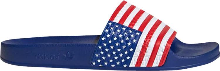 Сандалии Adidas Adilette Slides 'USA Flag', красный — фото 2
