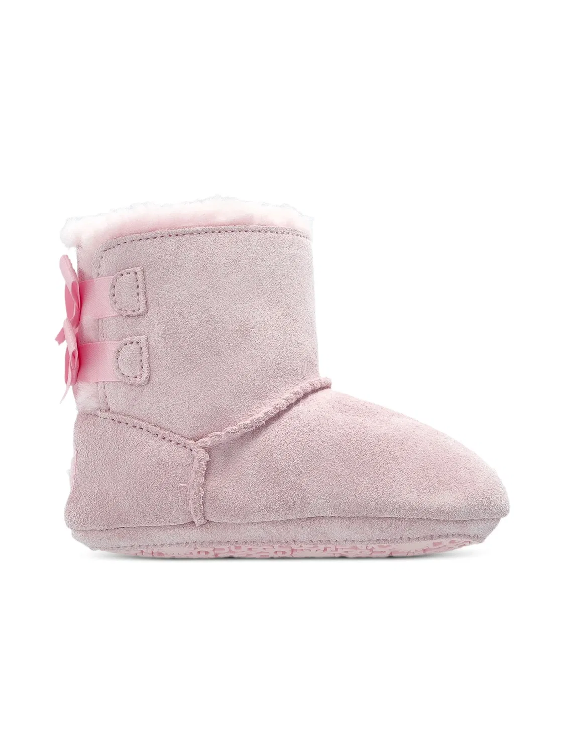 Ботиночки для первых шагов розовые замшевые UGG, розовый