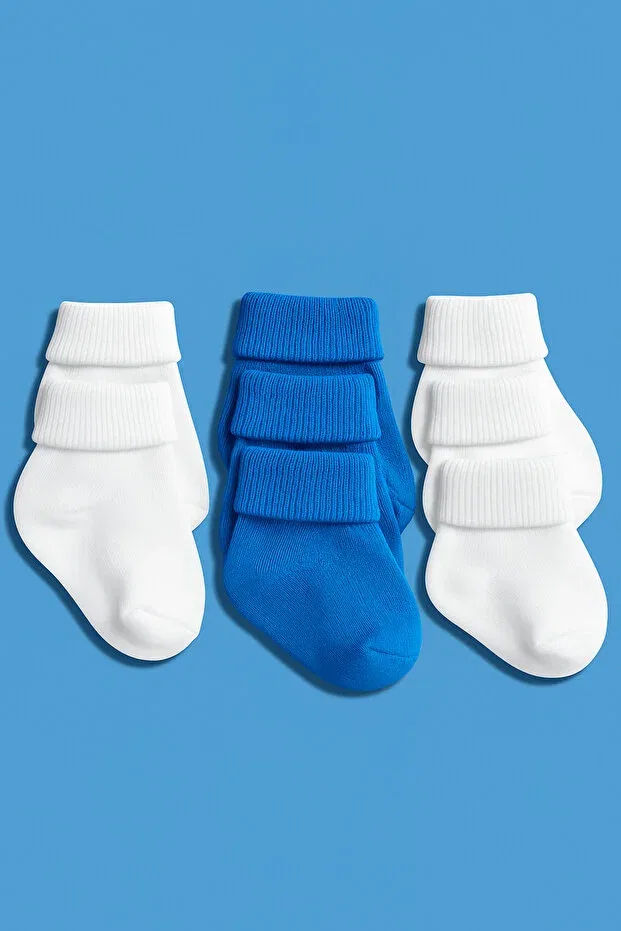 Детские носки-следки с длинным голенищем, 9 пар, Baby Socks, Navy Blue — фото 3