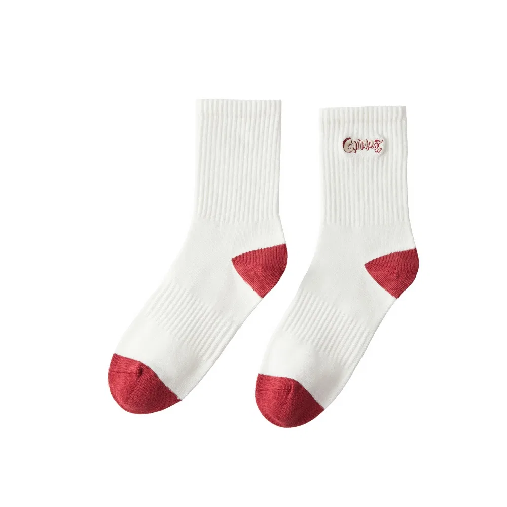 Детские гольфы с принтом Champion New Year Red, Цвет Milk White/Ash Red