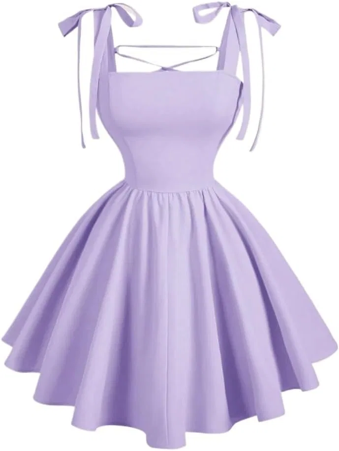 Женское мини-платье с открытой спиной Dreamy Backless, Lilac Purple