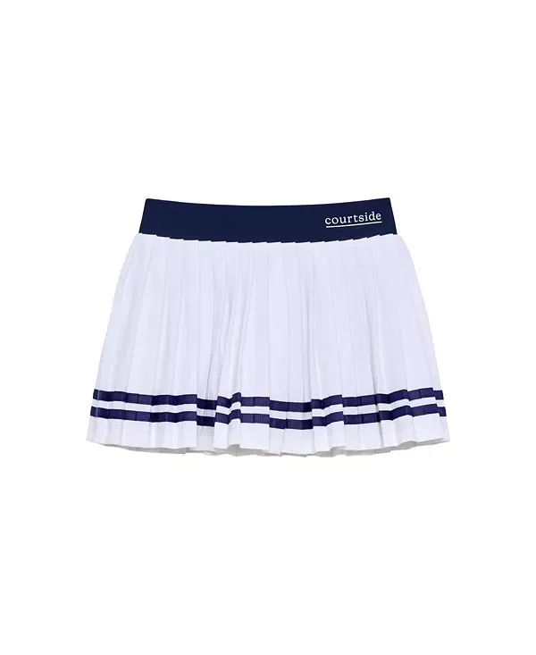 Детская юбка для девочек с плиссировкой League Pleated Skirt Courtside Kids, белый