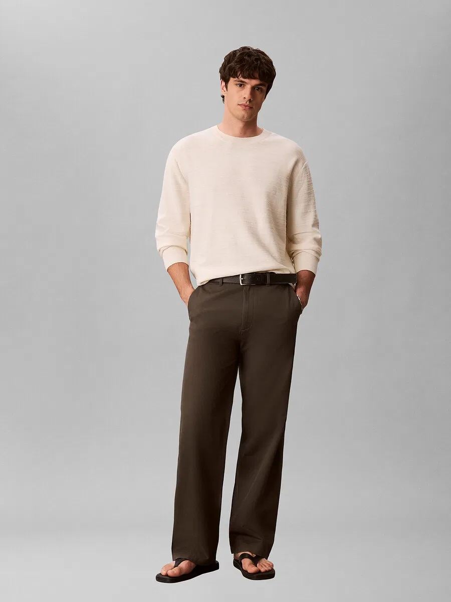 Свободные брюки Calvin Klein коричневого цвета — фото 2