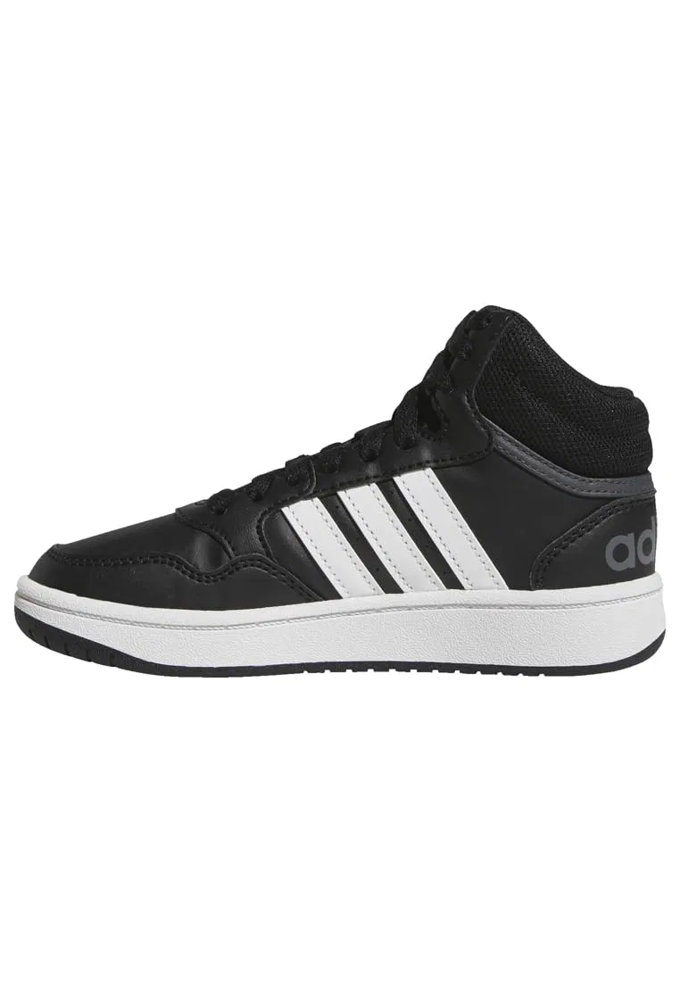 Детские кроссовки для мальчиков и девочек Adidas, Hoops Mid, Core Black Cloud White Grey Six