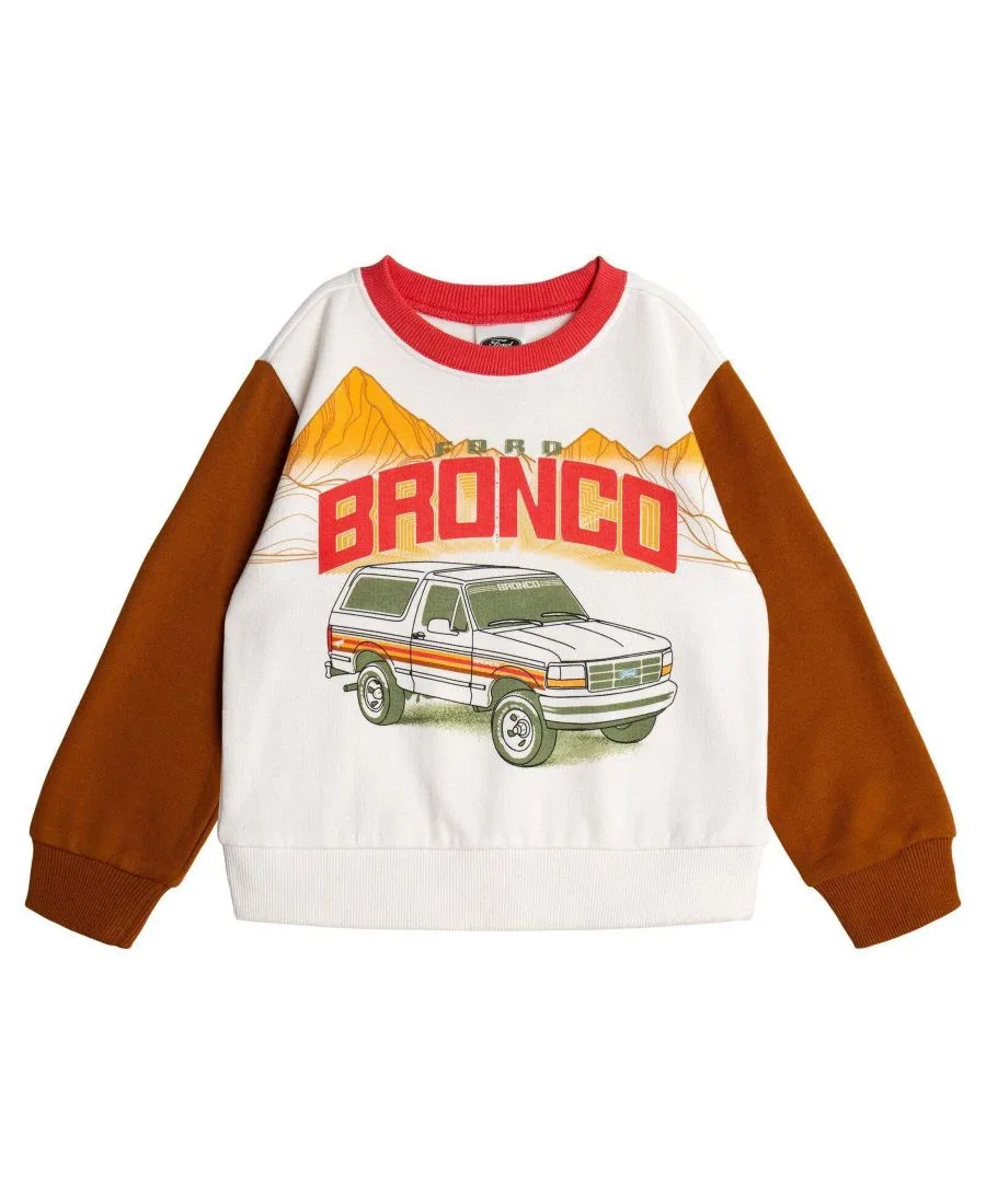 Комплект из свитшота и джоггеров с принтом Ford Bronco Ford Motor Company, Cream And Brown — фото 2