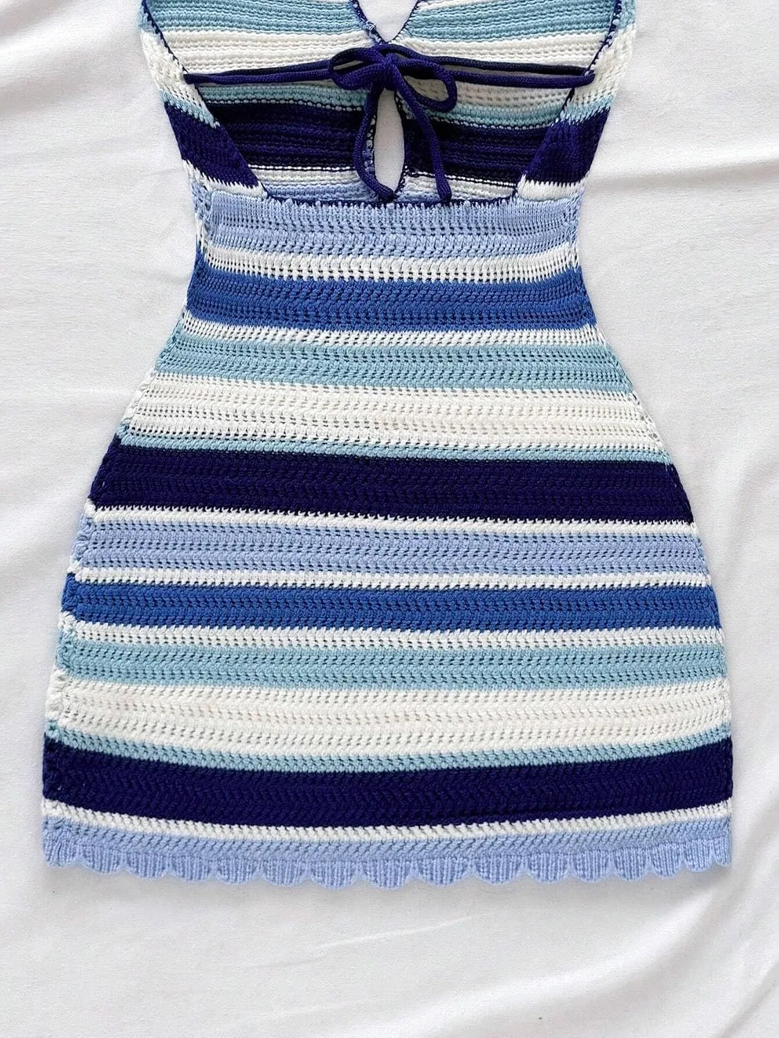 Женское облегающее мини-платье в полоску Huhuidong, Multicolor — фото 3