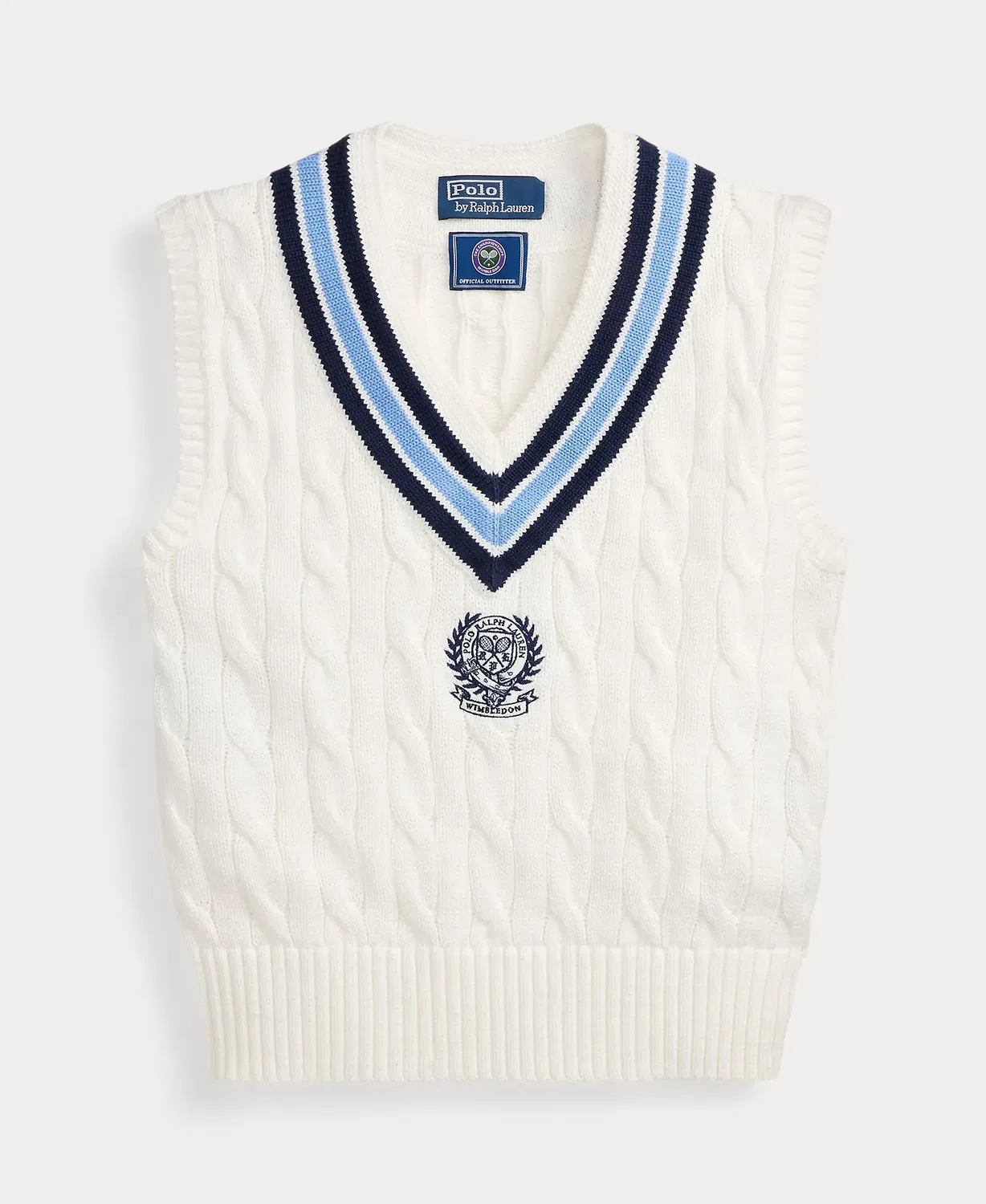 Женский жилет хлопковый Polo Ralph Lauren, Crema — фото 4