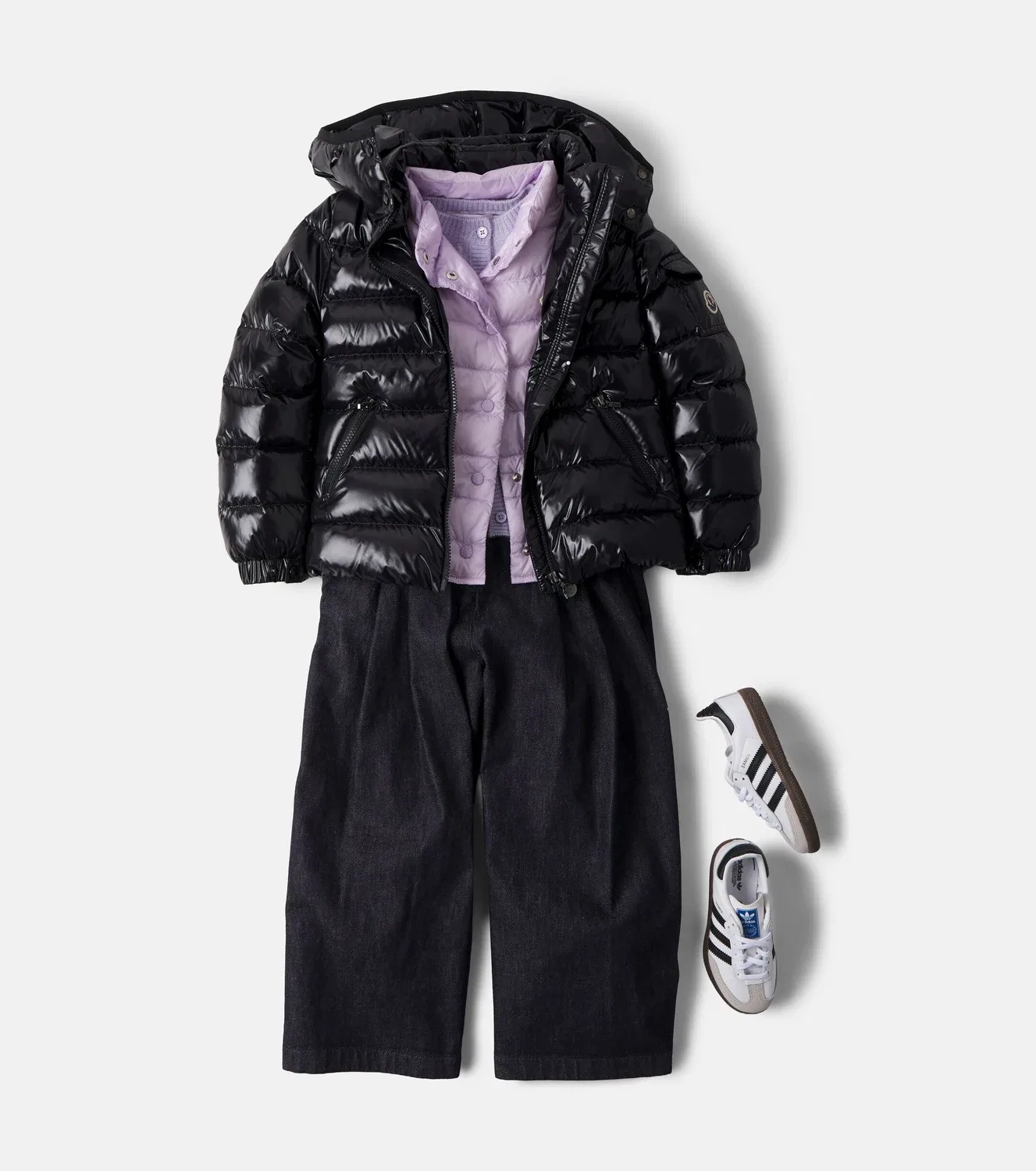 Легкая куртка с капюшоном Bady Moncler Enfant, черный — фото 2