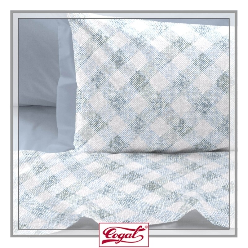 

Комплект постельного белья Cogal Warm Cotton 8175, голубой