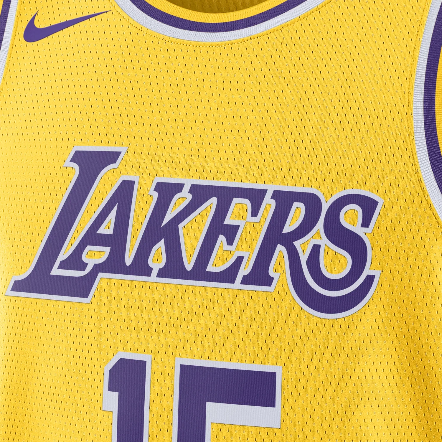 Мужская баскетбольная джерси Nike NBA Austin Reaves Los Angeles Lakers 2024/25 Icon Swingman #15, желтый — фото 3