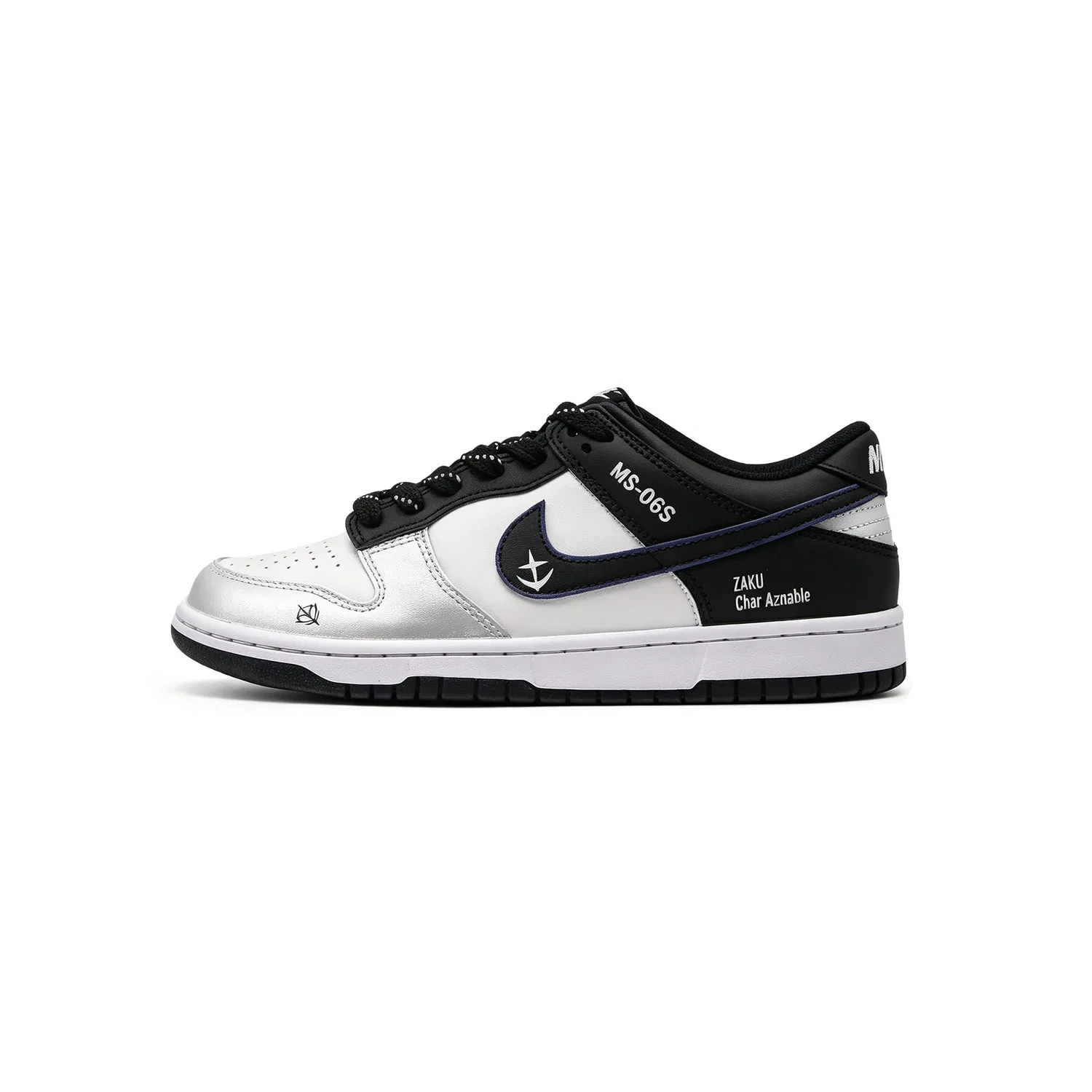 Детские кроссовки для скейтбординга с принтом Nike Dunk Black Silver