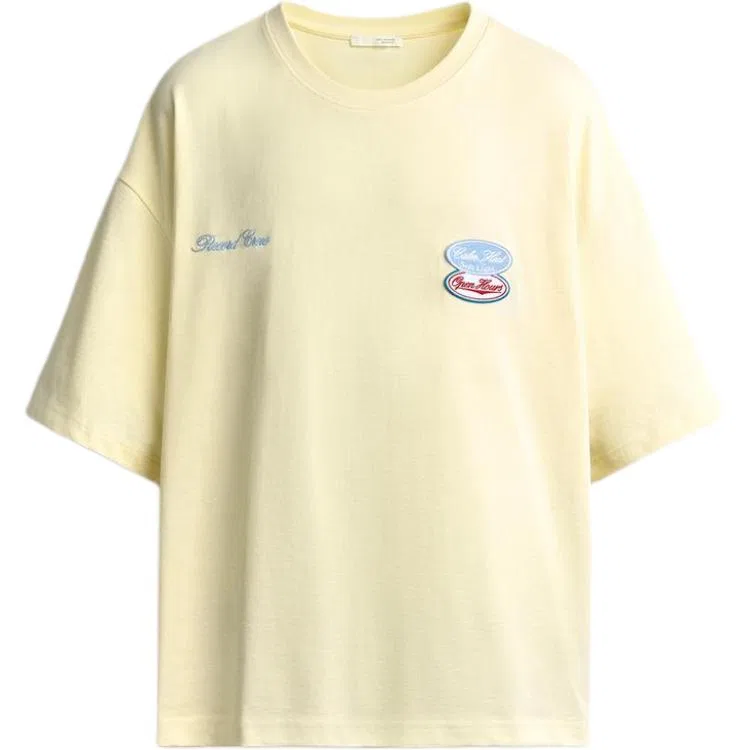 Мужская футболка с круглым вырезом Light Yellow ZARA, Light Yellow