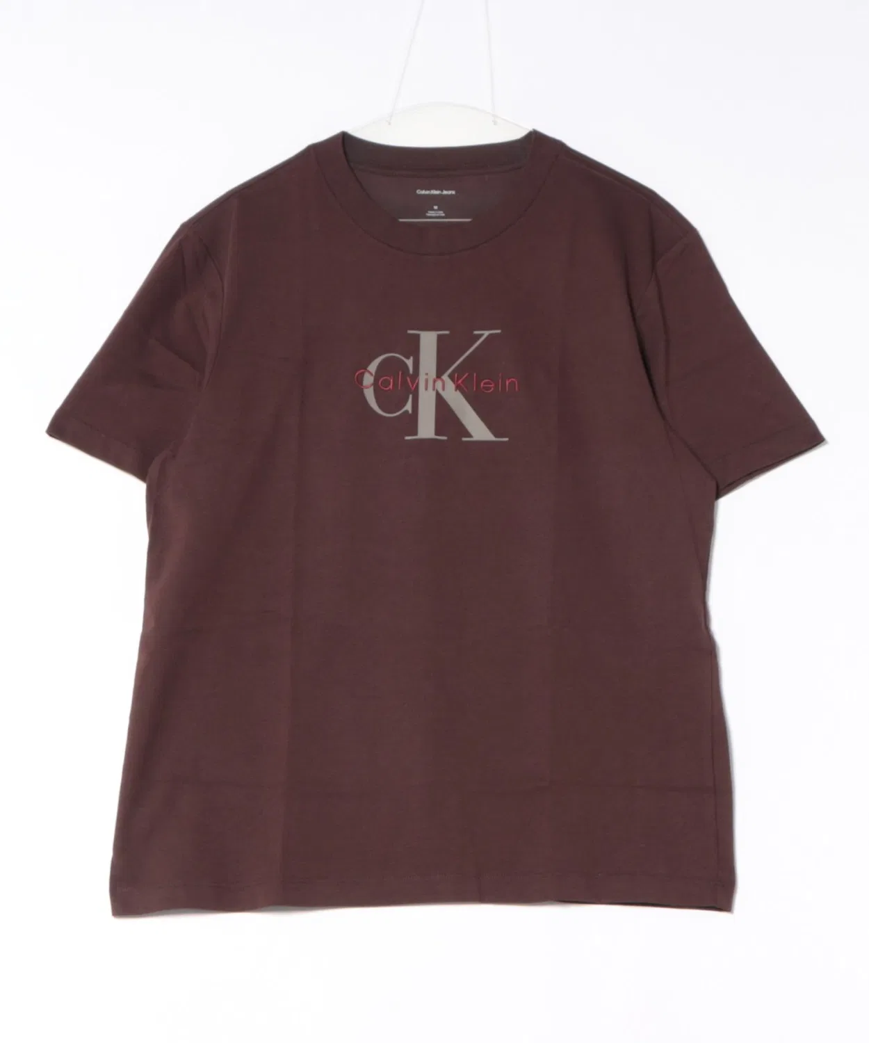 Унисекс футболка с принтом CK Logo Calvin Klein, Brown