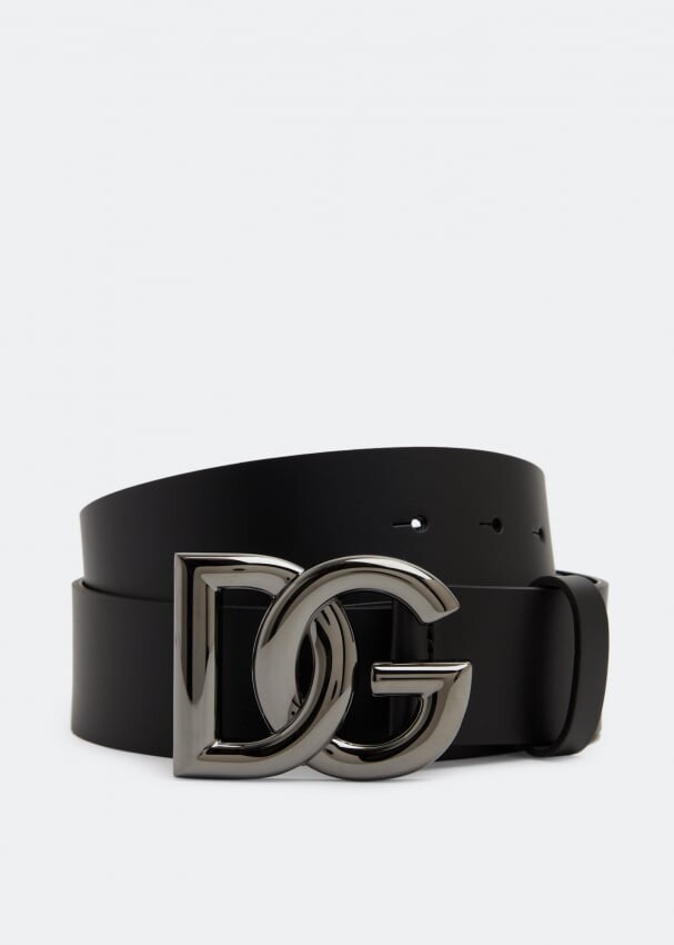

Ремень DOLCE&GABBANA Crossover DG leather belt, черный