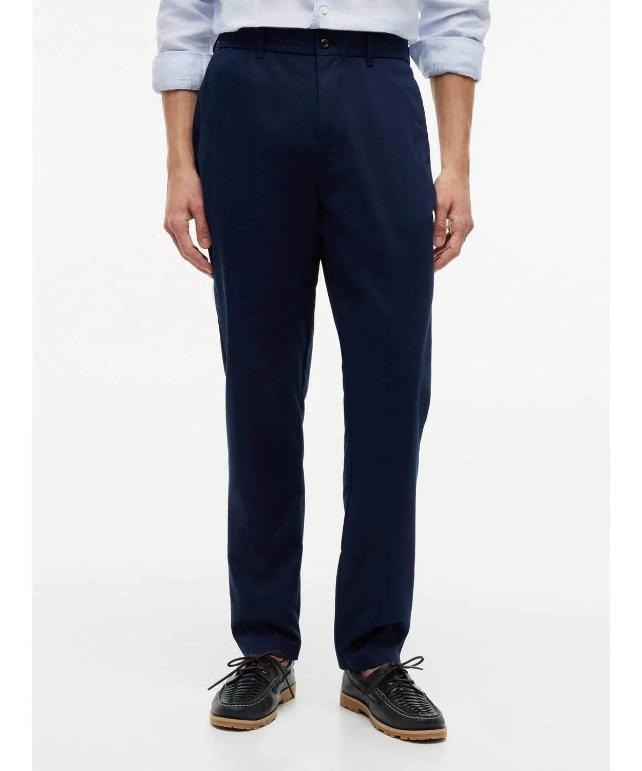 Мужские брюки-чинос с укороченной длиной, хлопковые TOMMY HILFIGER, Navy