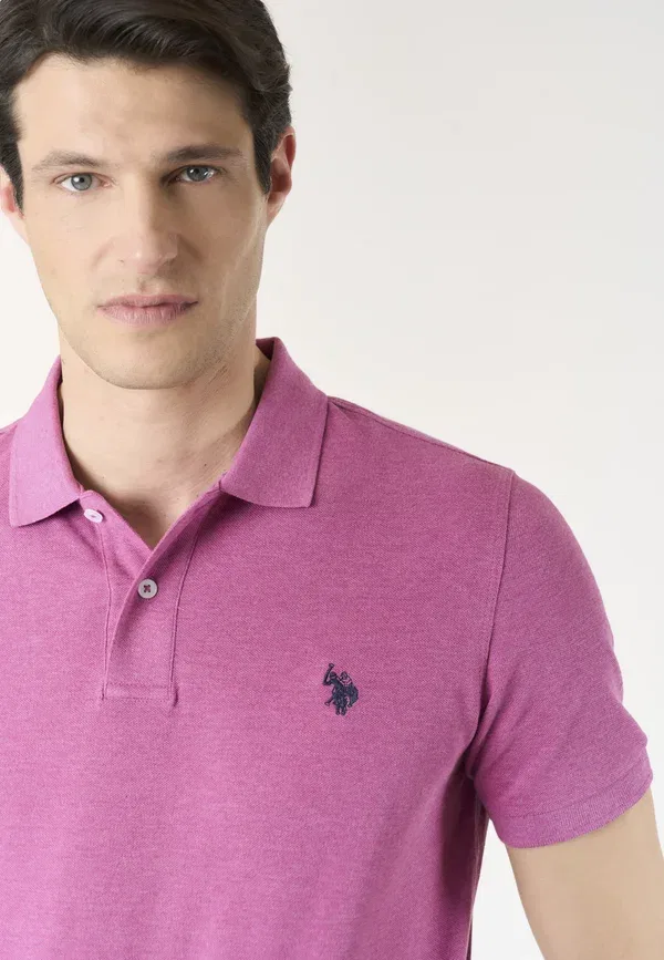 Поло дышащая Polo shirt U.S. Polo Assn., Magenta, пурпурный — фото 4