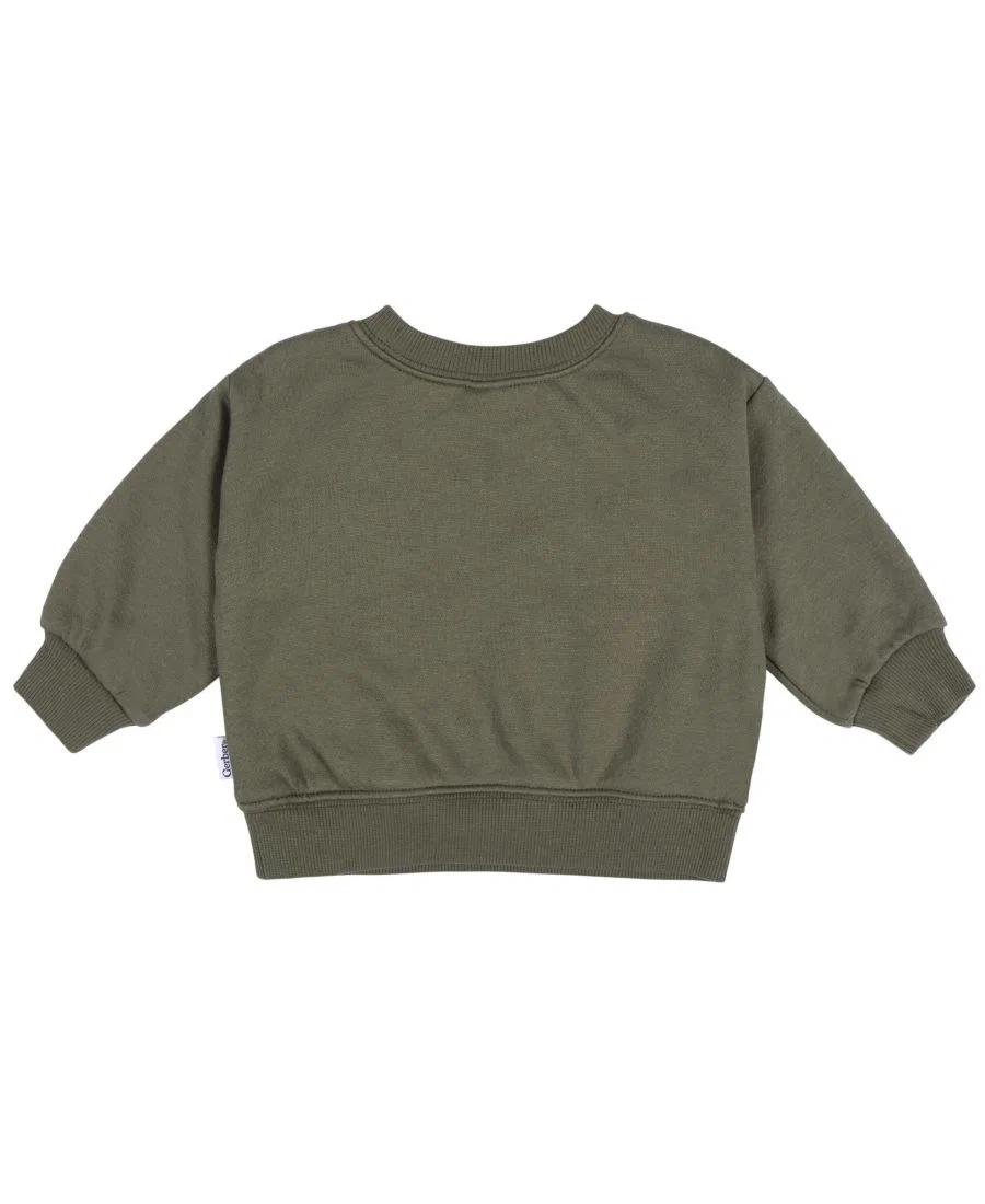 Детский свитшот с круглым вырезом, с длинным рукавом Gerber, Green — фото 2