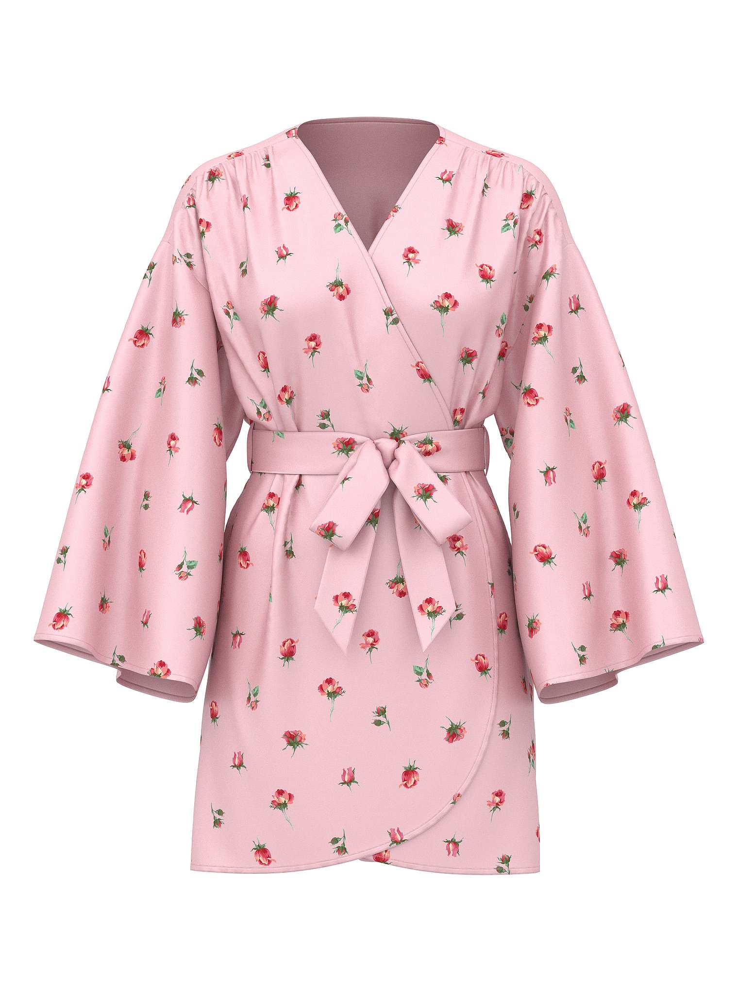 

Халат Victoria's Secret Satin Short Robe, розовый