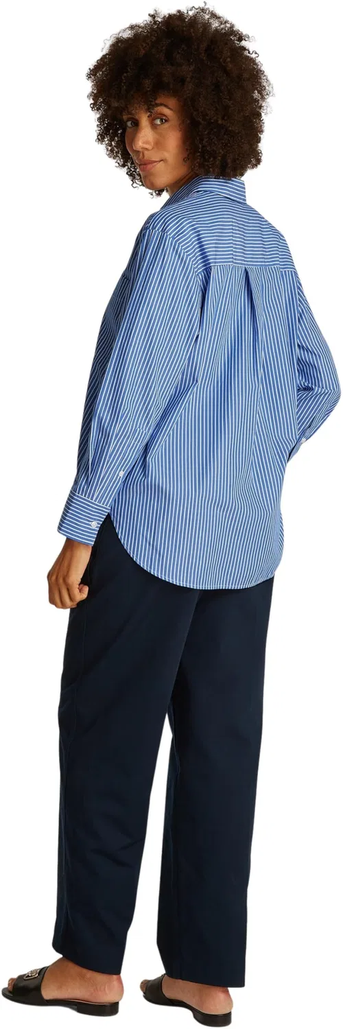 Женская рубашка оверсайз Tommy Hilfiger, Blue (Blue Stp) — фото 2