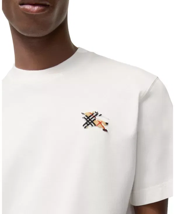 Мужская футболка с вышивкой Knight Burberry, Chalk White — фото 2