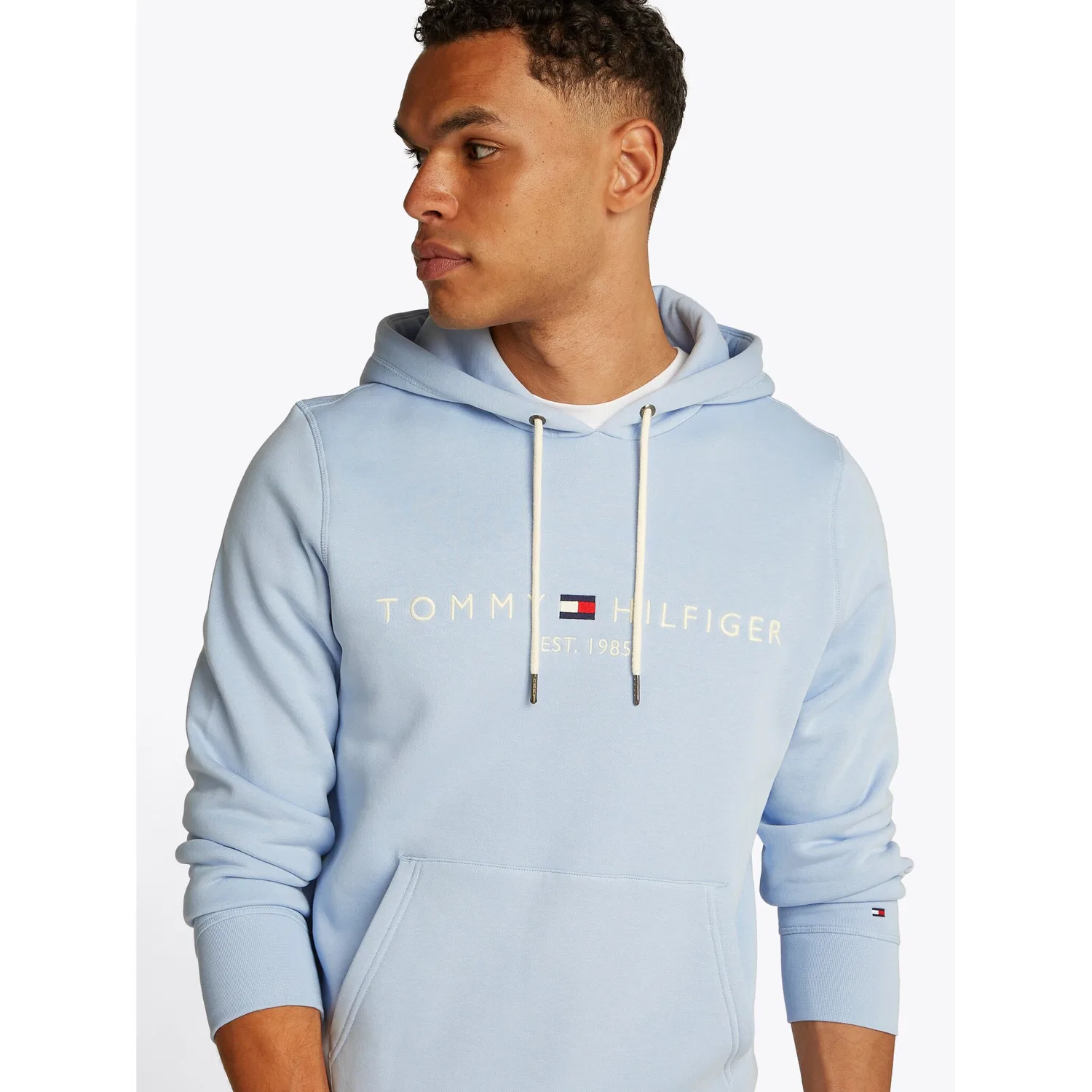 Мужской худи с капюшоном Tommy Hilfiger, Breezy Blue — фото 2