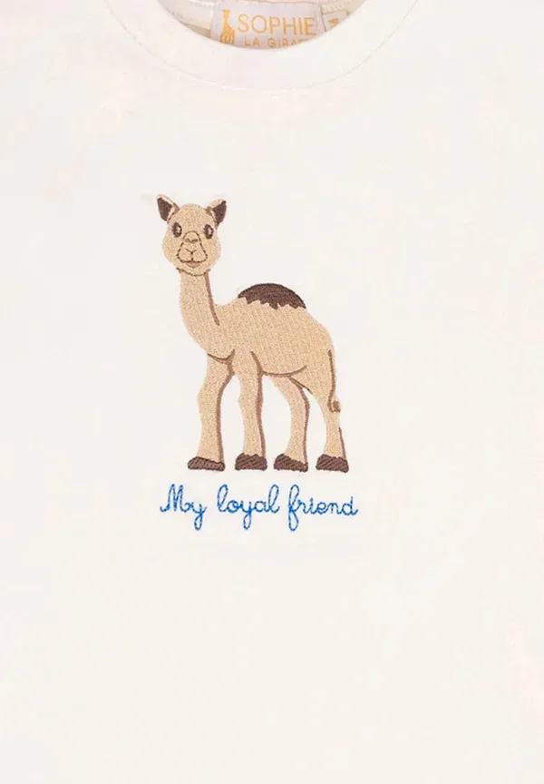 Комплект из футболки и шорт с полосками Sophie La Girafe snow white, белый — фото 4