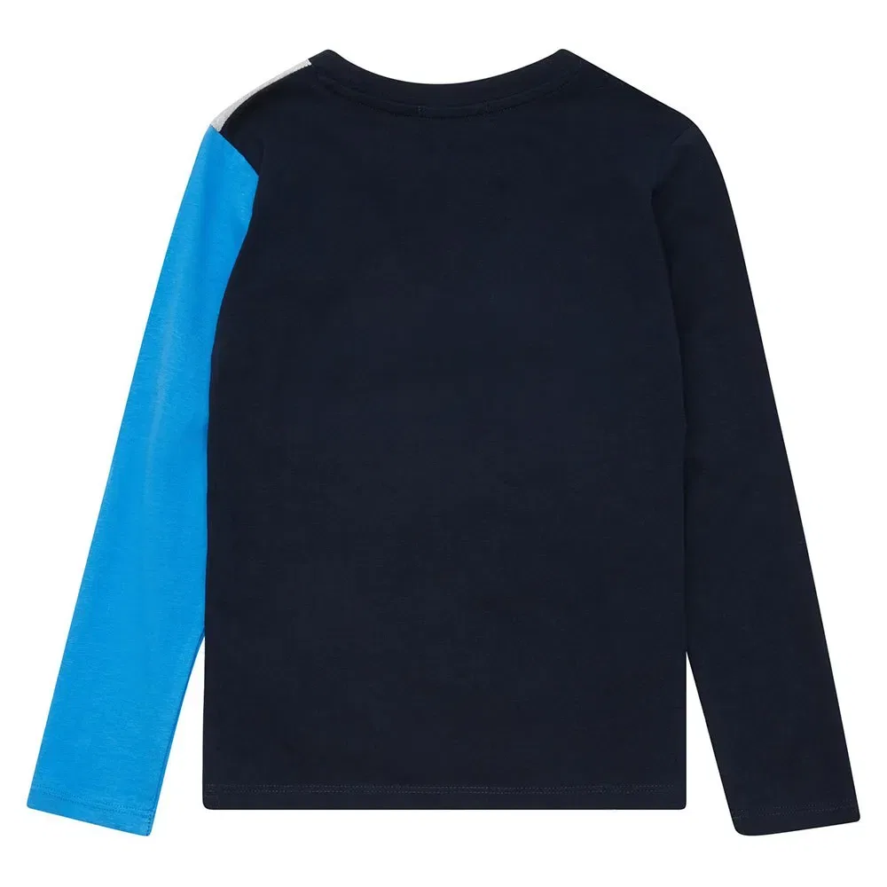 Футболка с длинным рукавом Colorblock Tom Tailor, синий — фото 2
