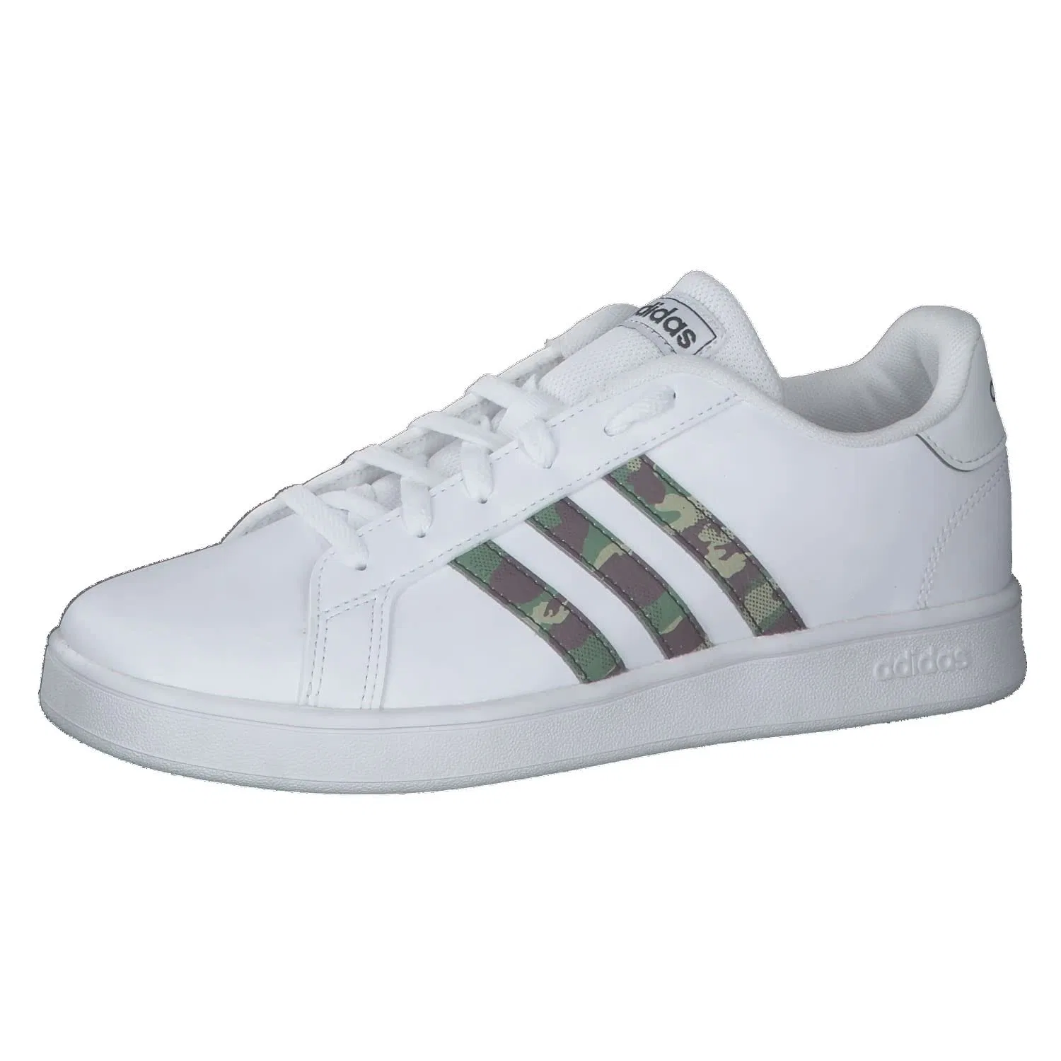 Детские кроссовки для мальчиков кожаные Grand Court K Adidas, White