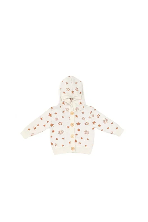 Детский кардиган с капюшоном Baboo, Nude Color