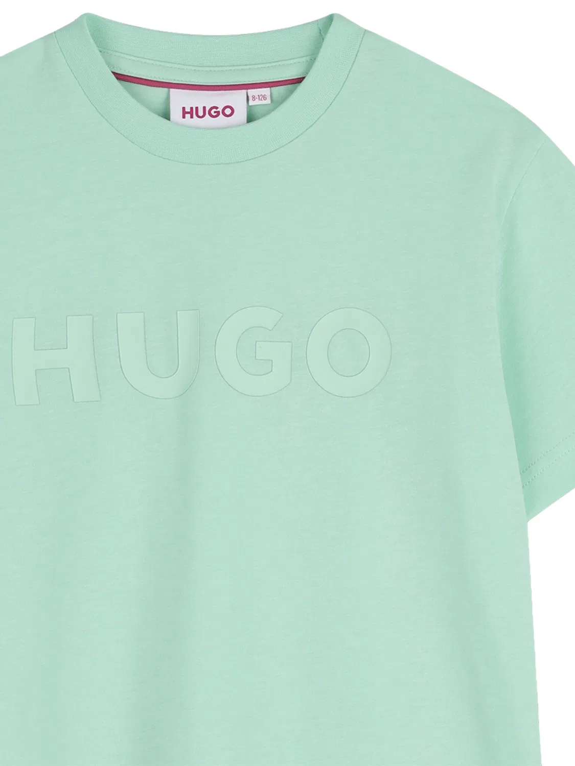 Футболка стандартного кроя для мальчика Hugo, зеленый — фото 3