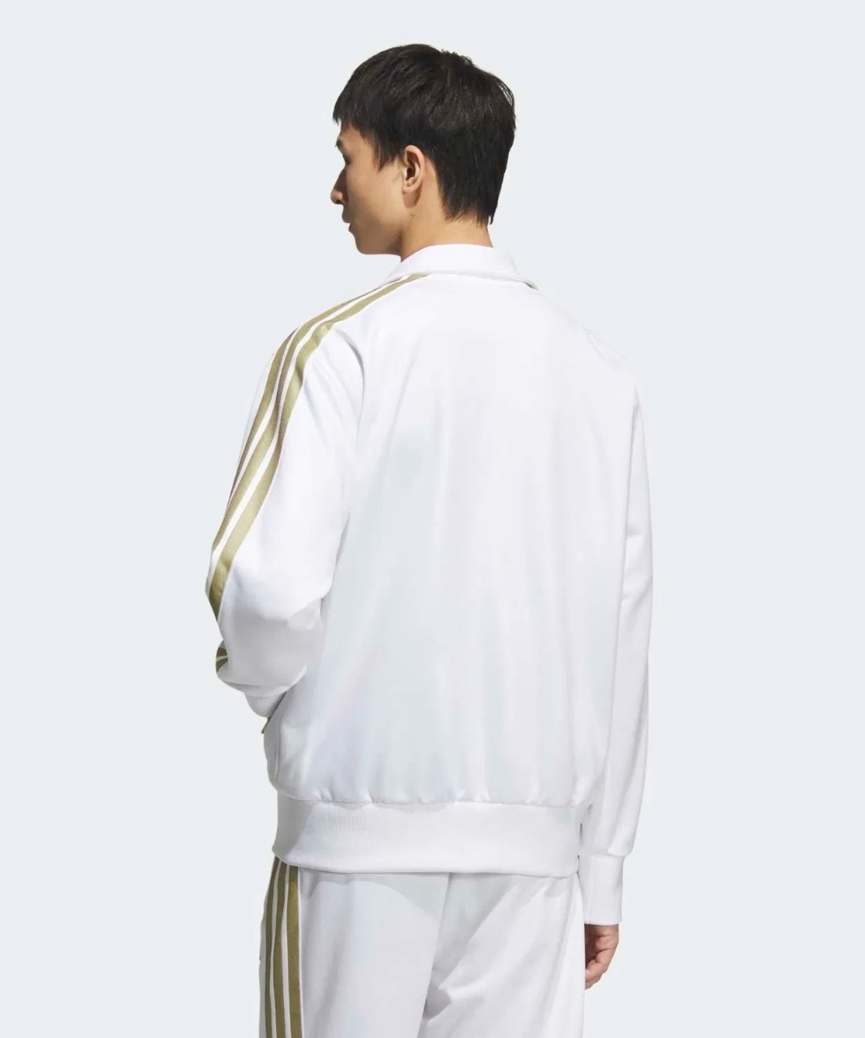 Мужской трек-топ с длинной молнией Regular Fit Stadium Gold Adidas, White — фото 2