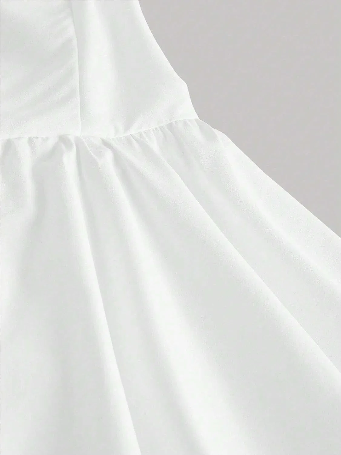 Женское мини-платье на бретелях без спинки Colorblock, White — фото 3