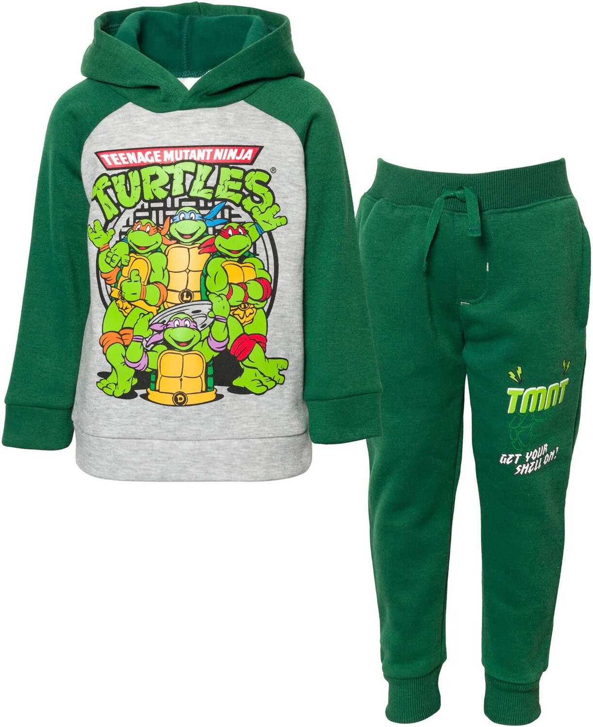 

Детский флисовый костюм Teenage Mutant Ninja Turtles, Hoodie And Pants, 2 предмета, серый/зеленый