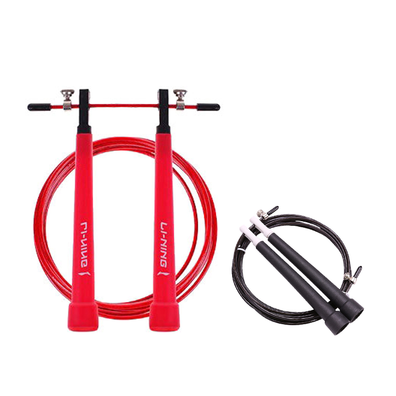 

Скакалка для скоростных тренировок материал троса pvc стальной трос, материал рукоятки pvc для учеников LINING, черный